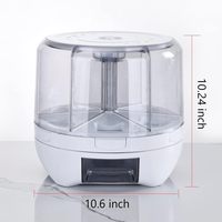 Distributeur de riz domestique à 360 degrés, cuisine, anti-humidité, boîte de rangement rotative à 6 compartiments pour céréales, distributeur de nourriture
