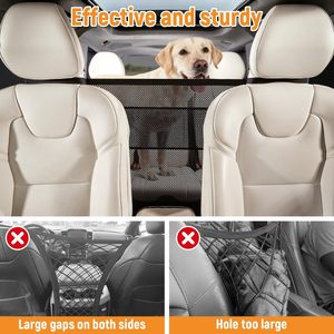 Barrière de <span class=keywords><strong>voiture</strong></span> pliable de luxe pour <span class=keywords><strong>chien</strong></span> avec organisateur en maille respirante et <span class=keywords><strong>filet</strong></span> réglable pour séparateur universel de <span class=keywords><strong>voiture</strong></span> (Polyester) - Product Image 2