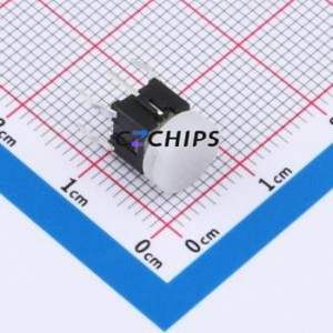 TSL06121-083B830BF-1C01-002E Tactile Switch Through hole Component (THT) Switch Single Pole Single Throw Round Button 2.5N 6mm - Product Image 1