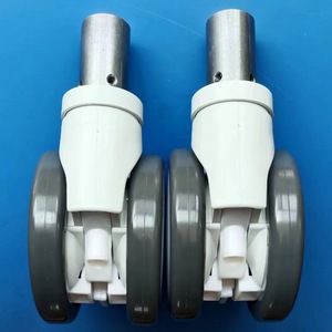 Customized 5-inch caster wheels with double-piece swivel base; hospital <b>bed</b> wheels, nursing <b>bed</b>, operating <b>table</b> accessories, - Product Image 1