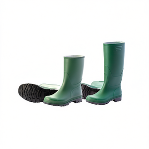 TTAKE Green PVC Safety <b>Boot</b> With Black Sole <b>Work</b> Footwear - Product Image 2