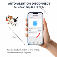 Traceur GPS Bluetooth pour chien et chat, conception verrouillable double face, fonctionnalités intelligentes, compatible Android et iOS, autonomie de 10 à 20 heures