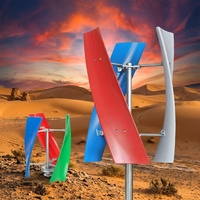 Éolienne à axe vertical de 20 kW avec structure aérodynamique, 3 pales en fibre de verre, diamètre du rotor de 4 m, sortie 220V-380V