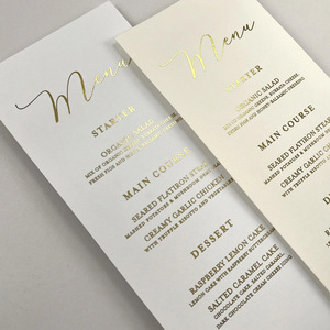 Menú de Cena de Boda Personalizado con Caligrafía en Lámina Dorada Elegante para <span class=keywords><strong>Bodas</strong></span> y Recepciones - Product Image 5