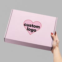 Boîte de papier ondulé rose pour chaussettes d'huile de vernis à ongles Logo personnalisé Machine d'emballage cosmétique d'expédition UV pour puits de shampooing