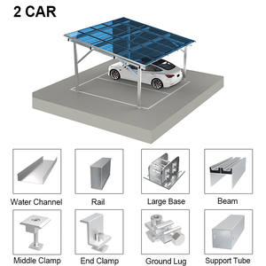 Ngoài Trời Không Thấm Nước Năng Lượng Mặt Trời Mái Nhà Bãi Đậu Xe Cấu Trúc Núi Giá Năng Lượng Mặt Trời Bãi Đậu Xe Bãi Đậu Xe 2 Xe 4 Xe Cấu Trúc Ý Tưởng Thiết Kế - Product Image 2