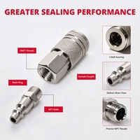 Raccord pneumatique de type M 1/2 3/8 1/4 pouce NPT, raccord rapide pour compresseur d'air, accessoires de pompe, connecteur de tube en PU