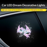 Lampe décorative de voiture OLIVER Fitment la plus vendue, à énergie solaire, sans fil, LED œil de démon, avertissement dynamique ambiant