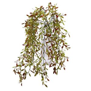 กิ่งหลิวประดิษฐ์หลากสีสัน ยาว 65 ซม. กิ่งหลิวพลาสติกสีสันสดใสสำหรับตกแต่งรั้วผนังกลางแจ้งอย่างมีชีวิตชีวา - Product Image 1