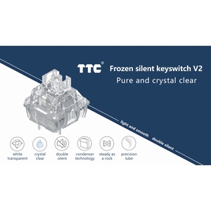 สวิตช์คีย์บอร์ดแบบกลไก TTC <span class=keywords><strong>Frozen</strong></span> Silent V2 แบบเสียงเงียบ พร้อมสารหล่อลื่นในตัว 5 พิน รองรับ MX  ตัวเรือนโปร่งแสง RGB - Product Image 2