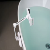 Support pliable et pivotant à 360 degrés pour téléphone et tablette, idéal pour baignoire spa ou bain froid – Support mobile paresseux et pliable