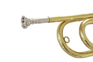 Precio correcto Focus Brand Professional Gold Lacquered Bugle Cuerpo de latón B-flat Tone Bugle OEM - Product Image 6