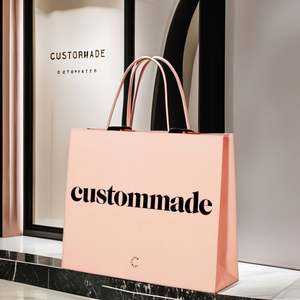 Wholesale Luxury Eco-Friendly Pink <b>Paper</b> <b>Bags</b> with Ribbon Custom Logo Lamination for Mother's Day Clothing Shoes <b>Gifts</b> - Product Image 2