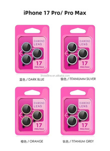 Protection d'objectif d'appareil photo en verre trempé 2.5D Radian 9H Brillant Diamant pour iPhone 17 15 14 13 12 11 Pro Max - Product Image 2