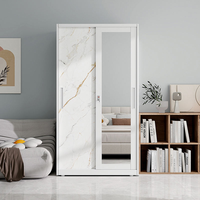 Armoire en acier noir, placard de rangement métallique autoportant avec serrure pour chambre à coucher, dortoir, maison