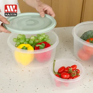 Chinese customized fridge premium quality airtight clear plastic crisper box kitchen meal prep food storage containers