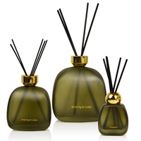 Bouteilles de diffuseur de parfum en verre ambré givré vides de luxe de 1000 ml, bouteilles en verre