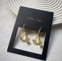 Cartes de présentation de bijoux en papier personnalisables, cartes pour boucles d'oreilles, logo personnalisé