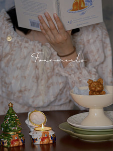 Fourmeals Petit Ours en Céramique <span class=keywords><strong>Arbre</strong></span> de Noë<span class=keywords><strong>l</strong></span> Cadeau Surprise - Pour une Ambiance Festive - Product Image 2