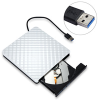 Unidad de DVD ROM Externa USB 3.0, Grabadora y Lectora de CD/DVD para PC con Sistema Operativo Windows XP/7/8/10