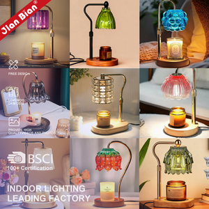 Logo personnalisé décoration nordique moderne avec 2 ampoules cadeaux d'anniversaire de luxe lampe chauffante électrique pour <span class=keywords><strong>bougie</strong></span> cire avec minuterie à intensité variable - Product Image 3