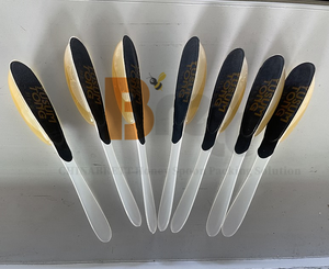 Vente chaude <span class=keywords><strong>2022</strong></span> Cuillère à miel en plastique PP de qualité alimentaire jetable avec <span class=keywords><strong>film</strong></span> d'étanchéité en aluminium en gros - Product Image 2