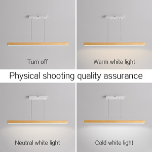 Lampes suspendues modernes à LED en <span class=keywords><strong>bois</strong></span> Lustres minimalistes en <span class=keywords><strong>bois</strong></span> Lampe suspendue pour salle à manger Salle d'étude <span class=keywords><strong>Luminaire</strong></span> <span class=keywords><strong>Suspension</strong></span> - Product Image 2