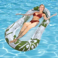 Ningbo GO Grand transat gonflable en PVC pour adultes, flotteur de plage pour bronzage, radeau de bain de soleil, transat aquatique, transat de natation, 100 kg
