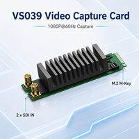 Kartu Pengambilan Video Internal Industri M.2 M-Key PCIe2.0 X4 2CH SDI 1080P60 YUY2 Mode Tunggal/Ganda/Triple