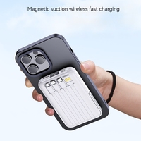 Logo personnalisé, charge rapide 22,5 W, chargeur sans fil magnétique portable 15 W, câbles intégrés, chargeur plus rapide, station d'alimentation, batterie externe 10000 mAh