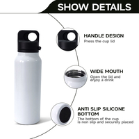 Termo Deportivo Ecológico de Acero Inoxidable 304 Pro, Aislado, con Rendimiento Térmico de 12-24 Horas, 420ml/630ml, Tapa de Presión Portátil