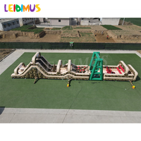 Bon marché Camo couleur militaire militaire gonflable Obstacle armée Boot Camp Camouflage défi parcours d'obstacles gonflable à vendre