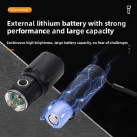 Senter Pasukan Khusus LED Bahan Aloi Aluminium Pengisian Daya USB Super Terang Jarak Sinar 500m Mini Portabel Multifungsi Tahan Lama