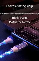 Usine originale 3A Charge rapide lumière LED lumineuse câble USB magnétique avec cuivre pur pour téléphone portable et ordinateur
