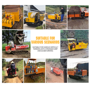 Mini Crawler <span class=keywords><strong>Dumper</strong></span> loader Dump Truck 1ton 1.5ton 2ton 3ton Crawler Transporter cao su Dump xe tải - Product Image 2