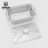 Pot en aluminium profond avec couvercle 69oz 128oz, récipient jetable pour soupes, ragoûts et aliments, idéal pour la restauration, les restaurants et les plats à emporter chauds