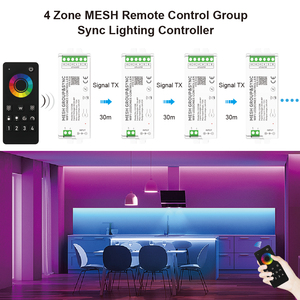 C213w aipin Wifi lưới nhóm Sync tuya thông minh đa khu điều khiển từ xa 24V 48V thay đổi màu sắc <span class=keywords><strong>RGB</strong></span> <span class=keywords><strong>LED</strong></span> Strip ánh sáng PWM điều khiển - Product Image 5