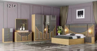 Prix d'usine 6 pièces MDF bois chambre Suite rangement personnalisable et armoire commode pour la maison hôtel ou villa