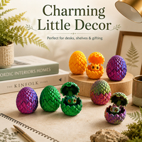 Set de Huevos de Dragón Articulados Impresos en 3D con Temática Animal, Mini Figura Móvil, Juguete Sorpresa, Decoración para el Hogar, Embalaje Original