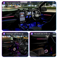 KYNCHO Éclairage intérieur 64 couleurs pour Ford Ranger Raptor, éclairage ambiant LED pour voiture, contrôle par application Bluetooth, éclairage intérieur automobile 12V