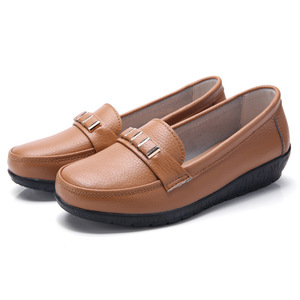 Scarpe Basse in Pelle di Alta Qualità per Donne <span class=keywords><strong>con</strong></span> <span class=keywords><strong>Tacco</strong></span> Basso, Mocassini Casual da Donna, Comode Scarpe da Ballerina per Infermiere - Product Image 6