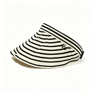 Custom Striped Empty Top Sun Visor <b>Hat</b> Unisex Casual Sports Outdoor UV Protection Wide Brim Beach Cap OEM ODM - Product Image 2