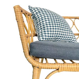 Table et chaise en rotin de style nordique, ensemble de 4 pièces pour parc extérieur - Product Image 2