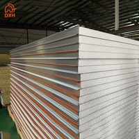 Matériaux de construction de maisons préfabriquées murales, isolation extérieure pour chambre froide, panneaux sandwich en aluminium, acier, mousse EPS pour toiture, ignifuges