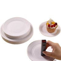 Assiettes en papier jetables, impression de logo personnalisé pour les fêtes, les restaurants, les plats à emporter, les desserts, les dîners