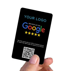 Venta al por mayor de impresión personalizada NFC tarjeta de visita Tap NTAG Social RFID tarjetas de visita NFC Google Review Card