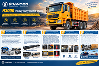 Yeni SHACMAN H3000 Geliştirilmiş 6x4 Dizel Damperli Kamyon 380HP Euro 2 FAST 10 Vitesli Damperli Araç