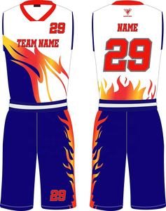 Ensemble d'uniforme de basket-ball personnalisé de style 2022, uniforme de basket-ball personnalisé, vente en gros avec Sublimation - Product Image 3
