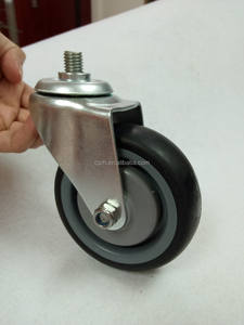 RH-STC4R-01 Roda Aksesori Troli Supermarket Roda Troli untuk Ritel Online Berkualitas Tinggi 4'' TPR Caster untuk Troli Supermarket - Product Image 2