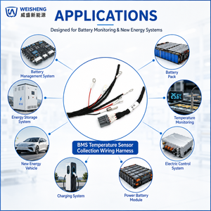 Cablaggio per Acquisizione Dati BMS Batteria EV, Sensore di Temperatura, Cavo con Terminale ad Anello, Assemblaggio OEM - Product Image 2